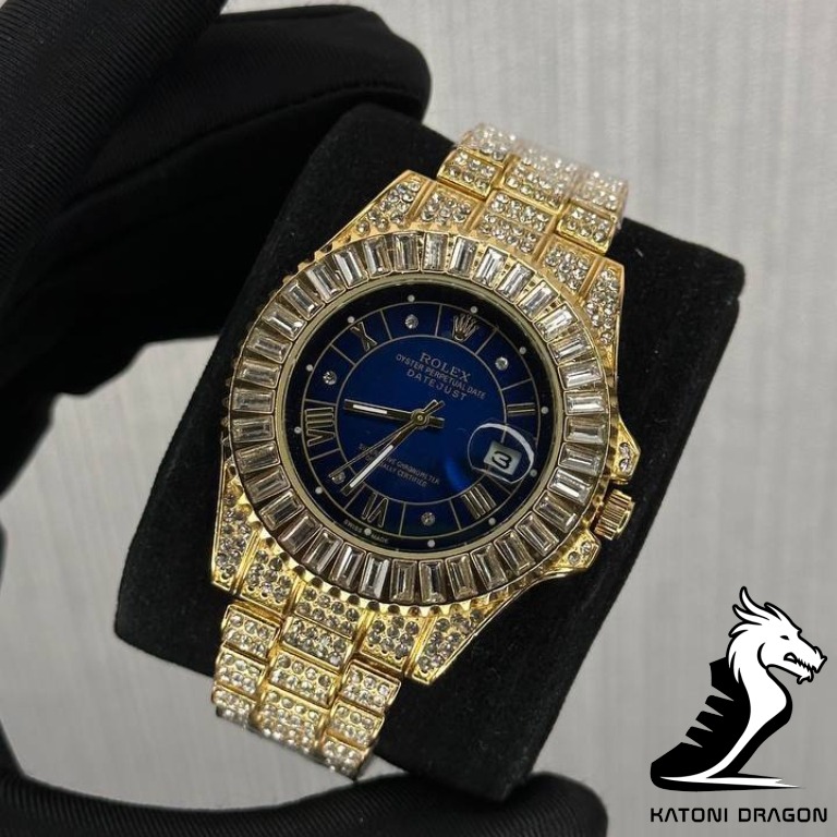 Datejust rolex best sale iced out